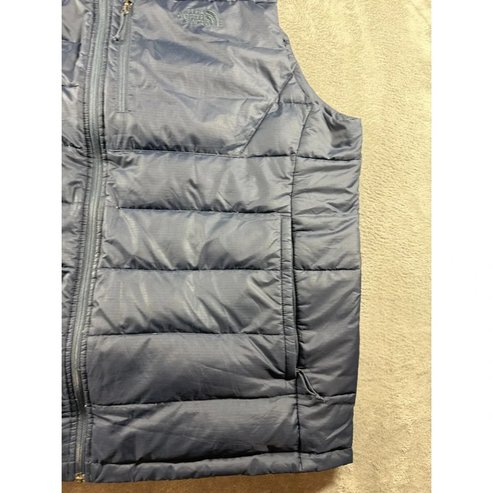 The North Face 550 Down Vest Mens XXL Blue Puffer Full Zip